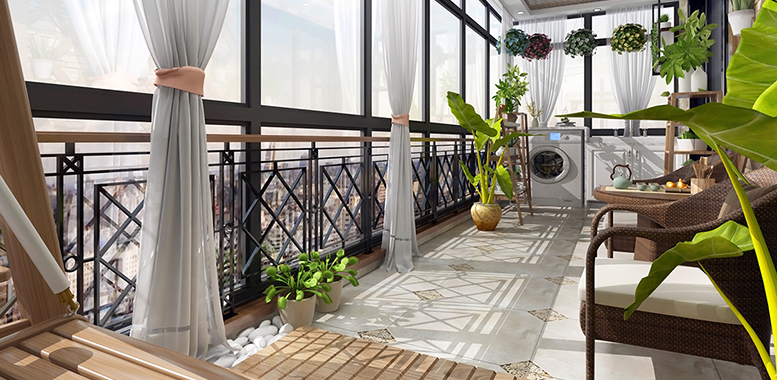 阳台，别墅空间里的自然沟通者 | 杭州别墅装修
